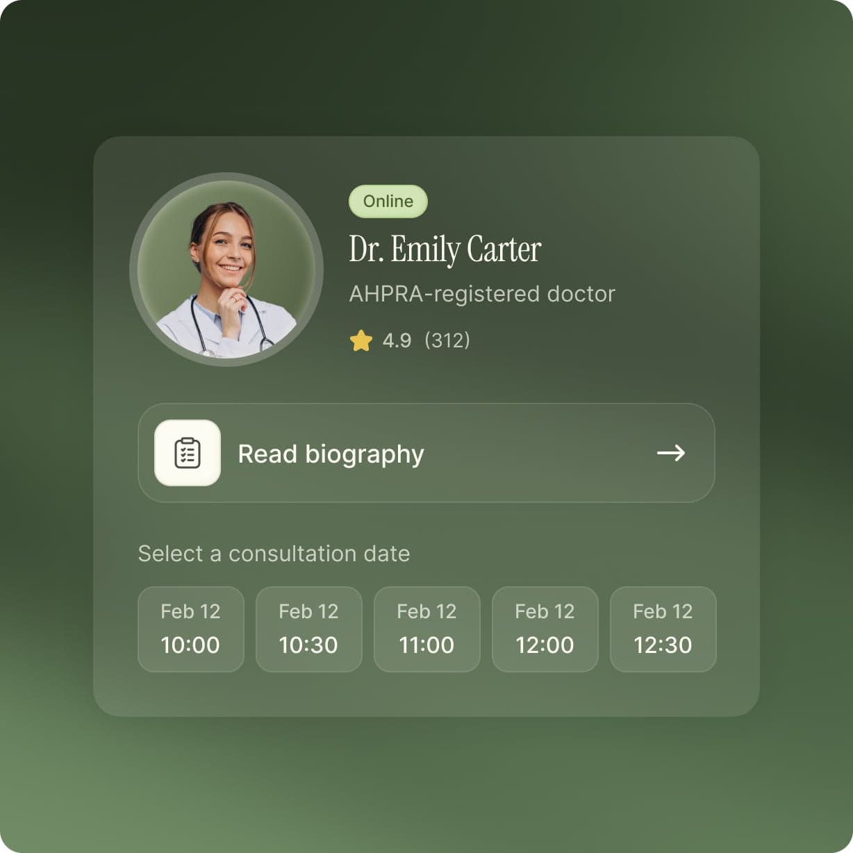 Telehealth consultation with your doctor (10-15 minutes)